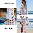 Long Hollow Out Knitted Swimsuit Cover Up, iBuyXi.com, Bikini Cover Up, Women Clothes, Summer collection, crochet dress