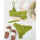 Mid Waist Wrap Brazilian Ribbed Bikini, summer outfits,  women beachwear, unique swimsuits, iBuyXi.com