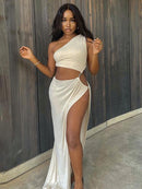 Sleeveless Backless Cutout Split Gown Maxi Dress, ibuyxi.com