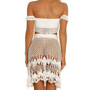 Off Shoulder Knitted Crochet Along With Crop Top And Skirts which comes in 2 Piece Set and highly recommend for Summer and Beachwear. iBuyXi.com