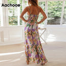 Boho V-Neck Floral Print Sleeveless Backless Ruffle Jumpsuits,Loose Maxi, Spring Dress Beading Pleated Wide Leg V-Neck High Waist Lace Up Jumpsuit,Boho Floral Print Deep V-Neck Butterfly Mini Dress,Elegant Party Dress Belted Loose Oversized Plus Size Women Clothing ,iBuyXi.com