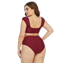 Plus Size Push Up High Waist Bathing Suit, iBuyXi.com, Plus Size Swimsuits, Plus Size Women Clothing, Plus Size Bikini Suit