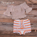 Handmade Crochet Bikini Set With High Wasit And Tank Top Hot Pants Ideal Choice For Summer Season. - ibuyxi.com