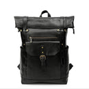 Cowhide Leather Large Capacity Travel Retro Backpack, ibuyxi.com