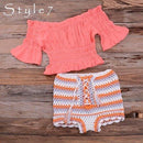 Handmade Crochet Bikini Set With High Wasit And Tank Top Hot Pants Ideal Choice For Summer Season. - ibuyxi.com