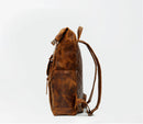 Cowhide Leather Large Capacity Travel Retro Backpack, ibuyxi.com