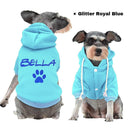 Custom Dog Cat Hoodie, Personalized Pet French Bulldog Name Hoodies Clothes, Cotton Puppy Coat Clothing For Small Medium Large Dog, Small Medium Large Dogs (L, Orange), iBuyXi.com