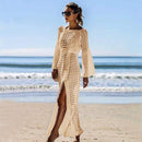 Long Hollow Out Knitted Swimsuit Cover Up, iBuyXi.com, Bikini Cover Up, Women Clothes, Summer collection, crochet dress