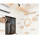 DIY Wall Mounted Solid Wood, Cat Jumping Platform, Cat Climbing Frame, Cat Tree Wall Pet Furniture, Disassemble Kitten Springboard, iBuyXi.com