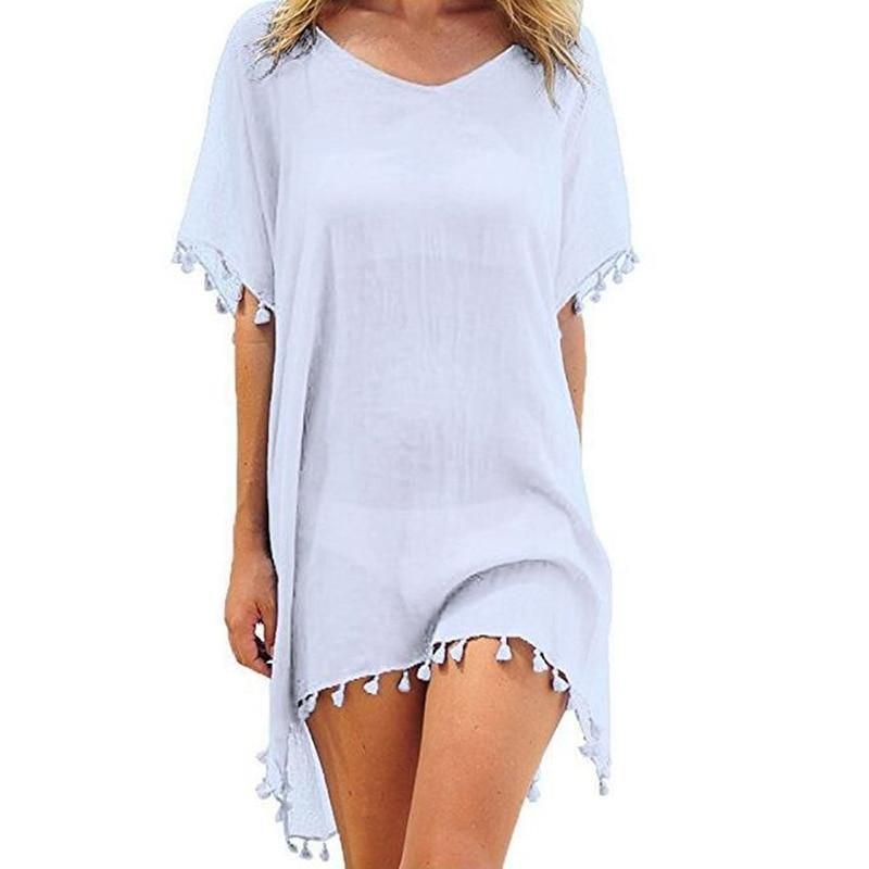 Chiffon Tassels Cover Up