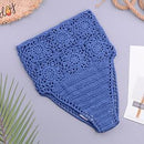 Bikini knitting Swimsuit Crochet Bohemia Style Off Shoulder High Neck , Swimwear, Swim dress, Swimsuit Top Print Flamingo Bathing Suit, iBuyXi.com