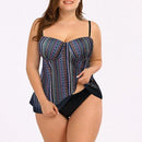 Plus Size Ethnic Tankini, iBuyXi.com, Plus size women swimsuits, summer collection, women fashion, tankini set, plus size cute tankini, plus size clothing, beachwear, bikini set plus size