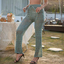 Crochet High Waist Fishnet Swimsuit Cover Up Pant, iBuyXi.com
