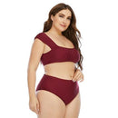 Plus Size Push Up High Waist Bathing Suit, iBuyXi.com, Plus Size Swimsuits, Plus Size Women Clothing, Plus Size Bikini Suit