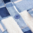 Patchwork Plaid Teddy Coat, Women Fuzzy Sherpa Fleece Warm Jacket Button Collar Long Sleeve Sweatshirt Plaid Plush Patchwork Shirt Outwear Tops Coat with Pockets Fall Winter Clothes, iBuyXi.com, Online shopping store, women clothing, stylish women jacket, casual coat for women, gift idea for girlfriend