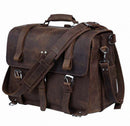 Vintage Crazy Horse Genuine Leather Business Briefcase Bag, ibuyxi.com
