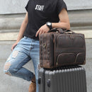 Vintage Crazy Horse Leather Tote Portfolio Handbag, ibuyxi.com