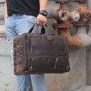 Vintage Crazy Horse Leather Tote Portfolio Handbag, ibuyxi.com