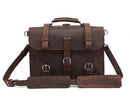 Vintage Crazy Horse Genuine Leather Business Briefcase Bag, ibuyxi.com