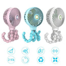Mini Portable Hanging Adjustable Handheld, Baby Car Fan with Flexible Tripod Attachable to Stroller, Student Bed, Battery Operated Desk Fan with USB Port, USB Charging Fan Cooler iBuyXi.com