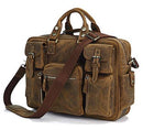 Vintage Crazy Horse Genuine Leather Travel Duffle Bag, ibuyxi.com