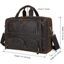 Vintage Crazy Horse Leather Tote Portfolio Handbag, ibuyxi.com