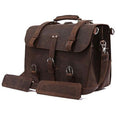 Vintage Crazy Horse Genuine Leather Business Briefcase Bag, ibuyxi.com