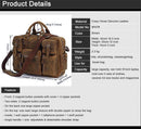 Vintage Crazy Horse Genuine Leather Travel Duffle Bag, ibuyxi.com