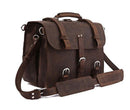 Vintage Crazy Horse Genuine Leather Business Briefcase Bag, ibuyxi.com