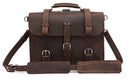 Vintage Crazy Horse Genuine Leather Business Briefcase Bag, ibuyxi.com