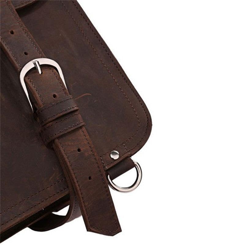 Vintage Crazy Horse Genuine Leather Business Briefcase Bag, ibuyxi.com
