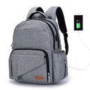 Waterproof Baby Diaper Backpack With USB Hub,Baby Diaper Backpack, Convertible Baby Diaper Bag Changing Bed, Convertible Baby Diaper Bag Changing Bed, diaper bag backpack ,for many occasions like shopping, outing, traveling, etc., for Infants A, iBuyXi.com