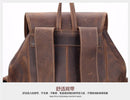 Crazy Horse Genuine Leather Saddle Rucksack Backpack, ibuyxi.com