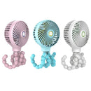 Mini Portable Hanging Adjustable Handheld, Baby Car Fan with Flexible Tripod Attachable to Stroller, Student Bed, Battery Operated Desk Fan with USB Port, USB Charging Fan Cooler iBuyXi.com