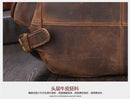 Crazy Horse Genuine Leather Saddle Rucksack Backpack, ibuyxi.com