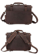 Vintage Crazy Horse Genuine Leather Business Briefcase Bag, ibuyxi.com