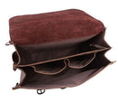Vintage Crazy Horse Genuine Leather Business Briefcase Bag, ibuyxi.com