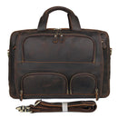 Vintage Crazy Horse Leather Tote Portfolio Handbag, ibuyxi.com