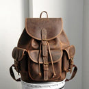 Crazy Horse Genuine Leather Saddle Rucksack Backpack, ibuyxi.com