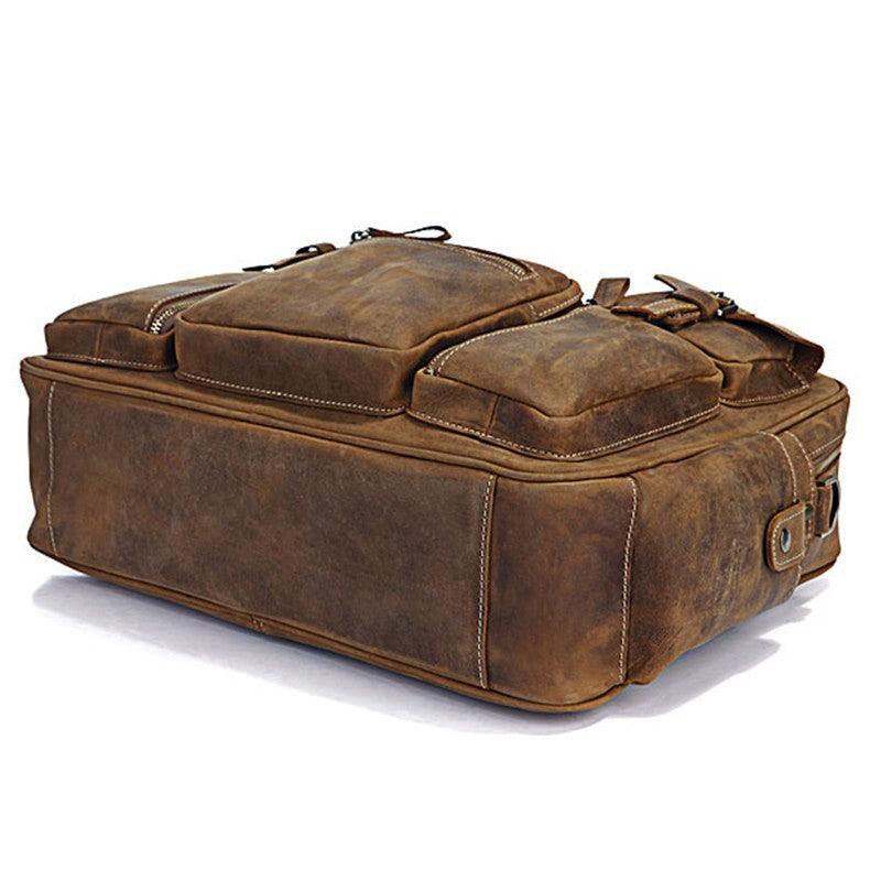 Luxury Business Travel Genuine Leather Duffle Bag - iBuyXi