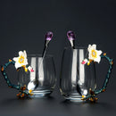 Enamel Glass Coffee Mug Luxury Design
