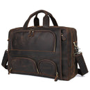 Vintage Crazy Horse Leather Tote Portfolio Handbag, ibuyxi.com