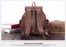 Crazy Horse Genuine Leather Saddle Rucksack Backpack, ibuyxi.com
