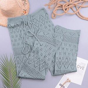 Crochet High Waist Fishnet Swimsuit Cover Up Pant, iBuyXi.com