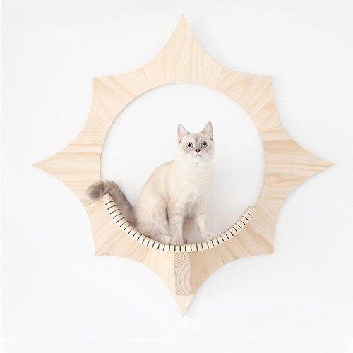 Wall Mounted Solid Wood Cat Climbing Panel