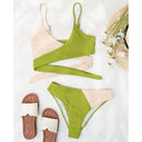 Mid Waist Wrap Brazilian Ribbed Bikini, summer outfits,  women beachwear, unique swimsuits, iBuyXi.com