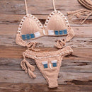 Handmade Blue Shell Beaded Bikinis Set Comes in High-Quality, Looks elegant on Beach And Swimming Occasions. - ibuyxi.com