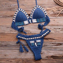 Handmade Blue Shell Beaded Bikinis Set Comes in High-Quality, Looks elegant on Beach And Swimming Occasions. - ibuyxi.com