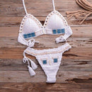 Handmade Blue Shell Beaded Bikinis Set Comes in High-Quality, Looks elegant on Beach And Swimming Occasions. - ibuyxi.com