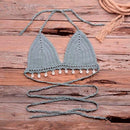 Mujer Swimsuit Crochet With Bikini Top Knit, iBuyXi.com, Women Swimming Bra, Crochet Bikinis, Tassel Crochet Bathing Suits, Unique Crochet Swimsuits, Cute Bikinis